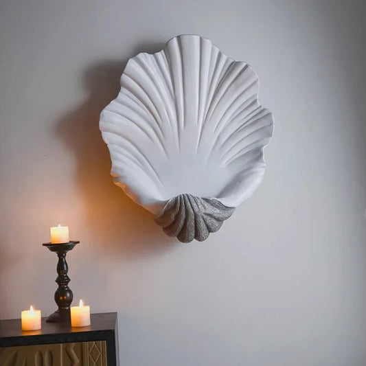 Vintage Retro Shell Wall Lamp LED Atmosphere Candle wall sconces Art Decor lounge lights Living Room Background wall art light