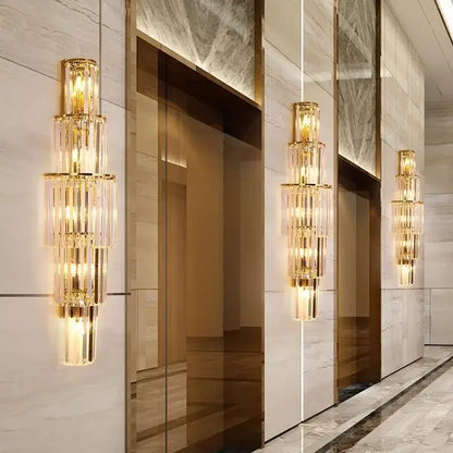 LED Luxury Crystal Wall Lamps Modern up and down wall lights Living Room Bedroom Office hallway sconces Indoor Lighting Fixtures