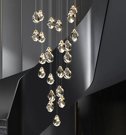 Modern K9 Clear Crystal Shaped Bedroom Dining Room Headboard Long Line Small Chandelier Atmosphere Brilliant Decorative Lamps