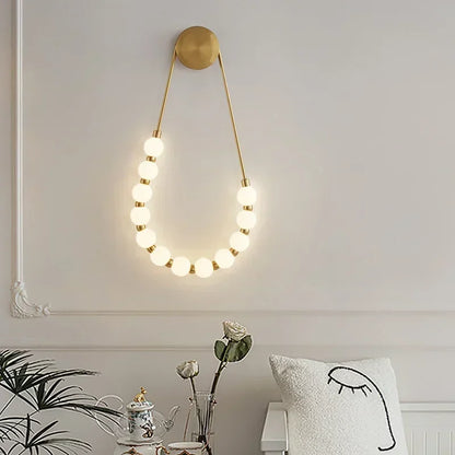 Modern Wall Lamp Creative Necklace lamp Hotel Lobby Background Wall Living Room Bedroom Decoration wall mounted light fixture