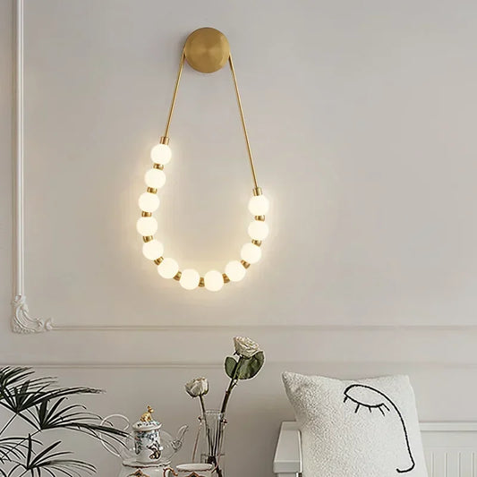 Modern Wall Lamp Creative Necklace lamp Hotel Lobby Background Wall Living Room Bedroom Decoration wall mounted light fixture
