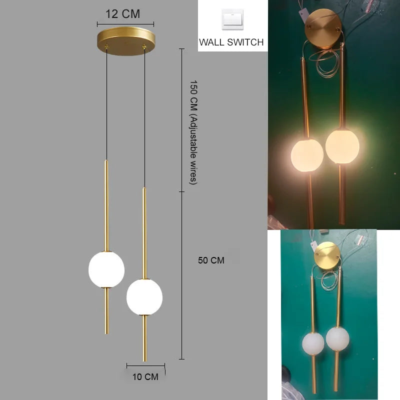 Nordic LED Pendant Lights Indoor Lighting Hanging Lamp for Home Bedside Living Room Decoration Dining Tables Aisle Modern Light
