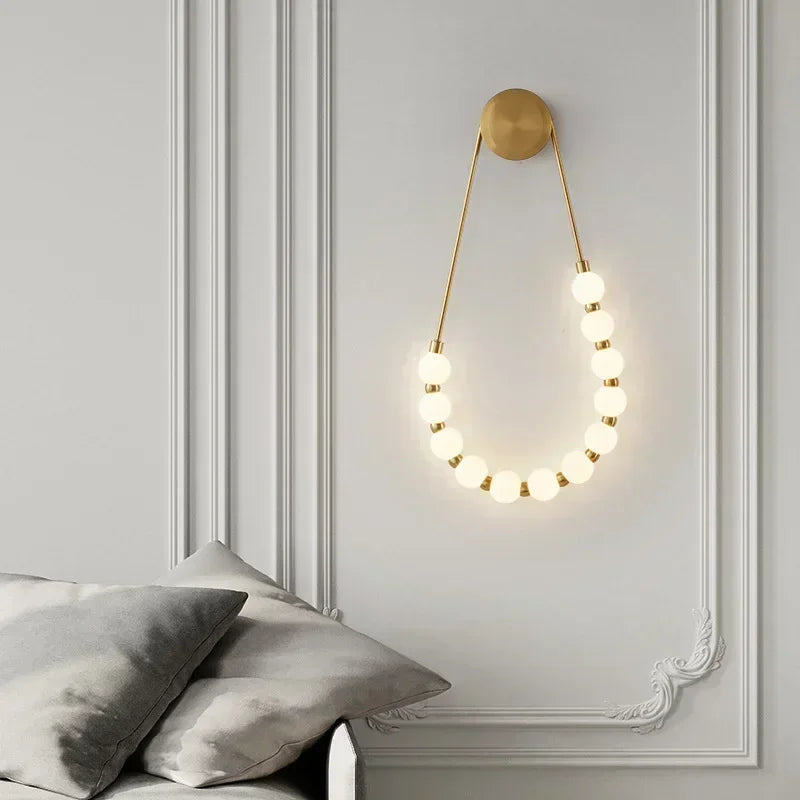 Modern Wall Lamp Creative Necklace lamp Hotel Lobby Background Wall Living Room Bedroom Decoration wall mounted light fixture