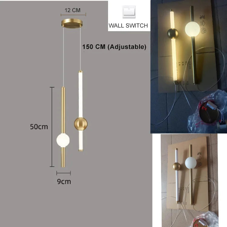 Nordic LED Pendant Lights Indoor Lighting Hanging Lamp for Home Bedside Living Room Decoration Dining Tables Aisle Modern Light