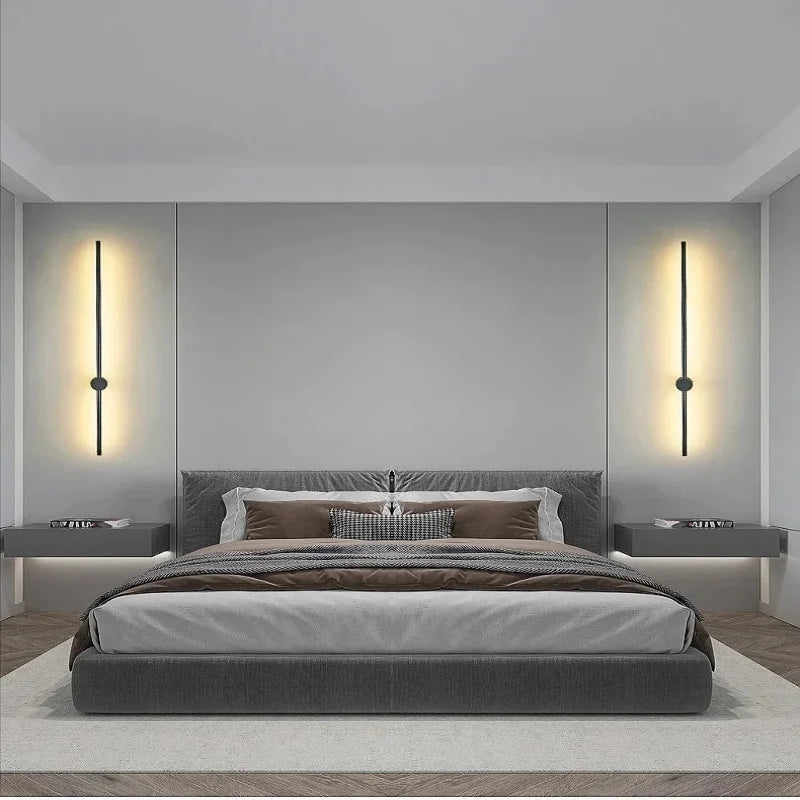 Nordic long wall lights Art Design Minimalist small wall lights Modern up and down lights Living Room Luxury art deco wall light
