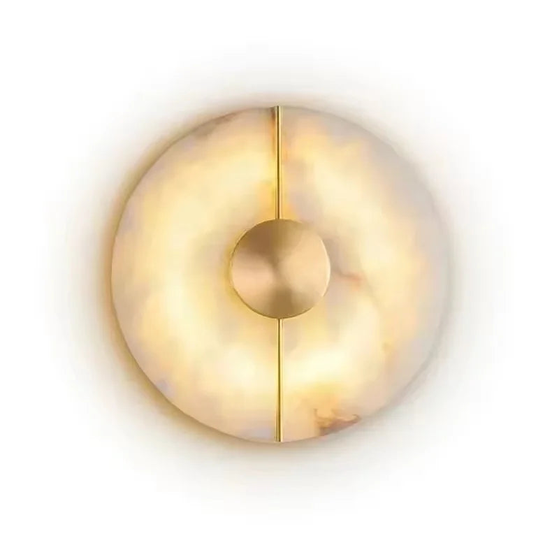 Modern Luxury Creative Marble Wall Light - Alabaster Marble Wall Sconce for Bedroom Bedside Living Room Aisle Indoor Decor