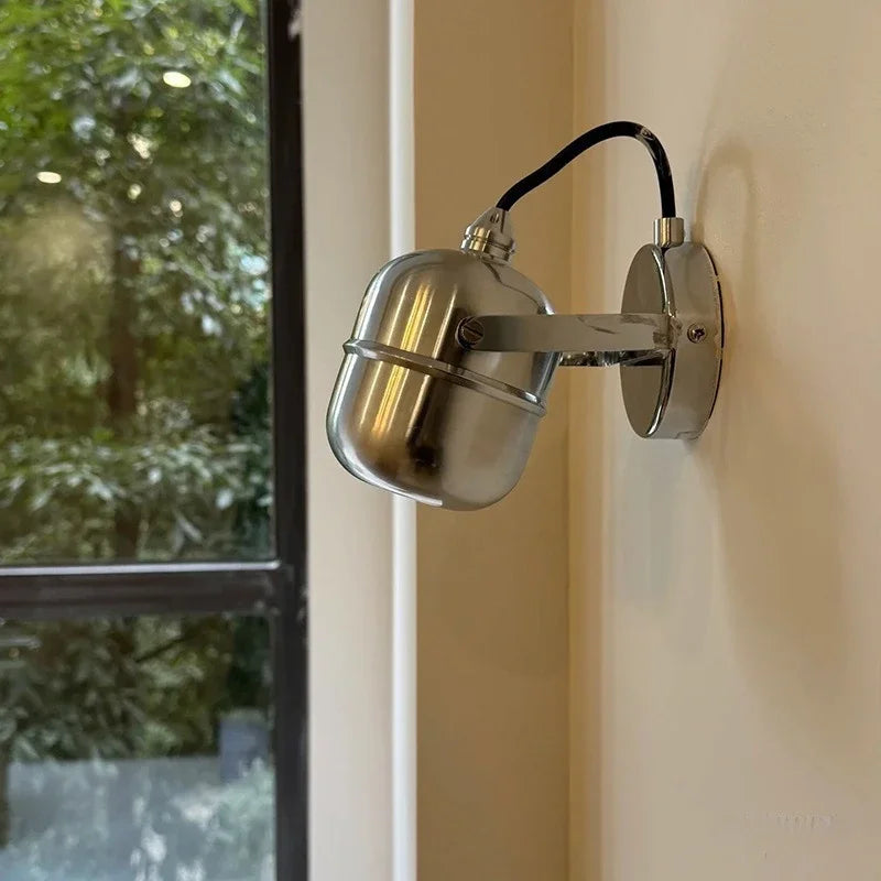 Nordic Chrome Metal Wall Lamp Creative Adjustable Reading Wall Lights Led Decorative Home Bedroom Restaurant Lighting Fixtures