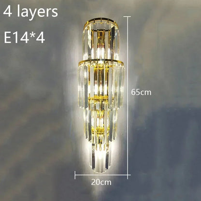 LED Luxury Crystal Wall Lamps Modern up and down wall lights Living Room Bedroom Office hallway sconces Indoor Lighting Fixtures