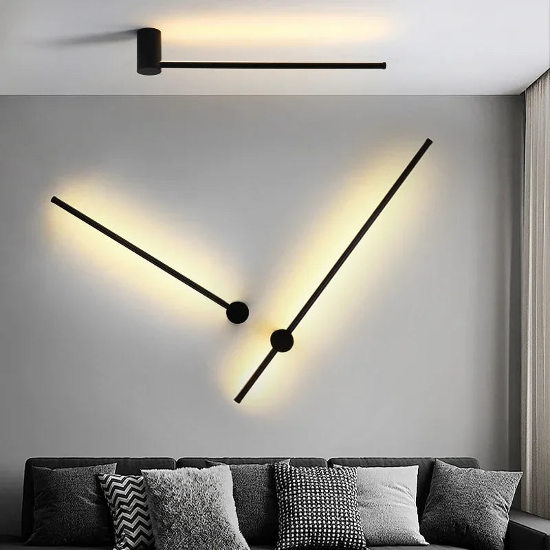 Nordic long wall lights Art Design Minimalist small wall lights Modern up and down lights Living Room Luxury art deco wall light
