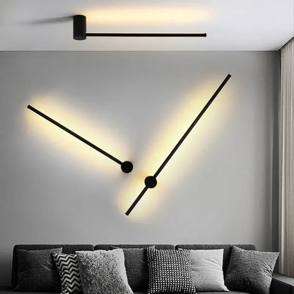 Nordic long wall lights Art Design Minimalist small wall lights Modern up and down lights Living Room Luxury art deco wall light