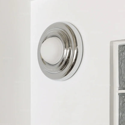 Modern Round wall light designer chrome lamp Minimalist Bedroom Sconce Balcony Hallway Living room Staircase Atmosphere Lights