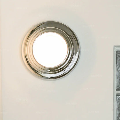 Modern Round wall light designer chrome lamp Minimalist Bedroom Sconce Balcony Hallway Living room Staircase Atmosphere Lights