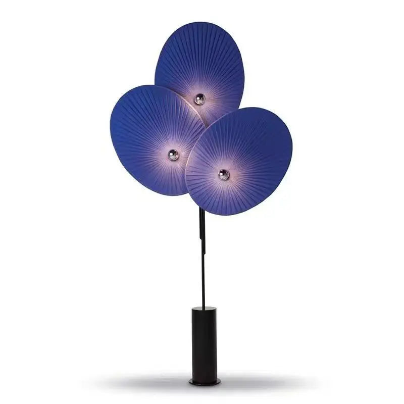 Nordic Style Three-Petal Red Fabric Floor Lamp LED Standing Light for Living Room Bedroom Artistic Decor 2026 New Design