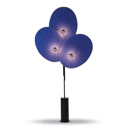 Nordic Style Three-Petal Red Fabric Floor Lamp LED Standing Light for Living Room Bedroom Artistic Decor 2026 New Design
