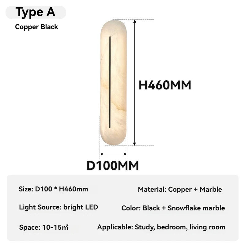 Italian alabaster wall light designer stylish wall lights for Bedroom bedside led reading light Hallway Decorative Lighting