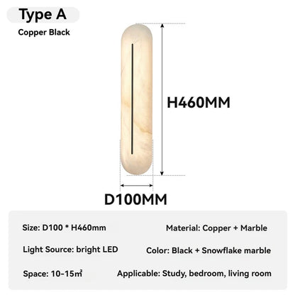 Italian alabaster wall light designer stylish wall lights for Bedroom bedside led reading light Hallway Decorative Lighting