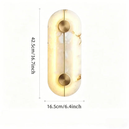 Nordic Modern Marble Stone Wall Lamp Alabaster Living Room Gold Copper Home Indoor Decoration LED Sconce Bedroom Bedside