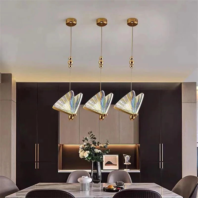 Interior LED Chandelier Lamps Suspended Hanging Lighting Fixtures for Foyer Dinning Room AC85-265V Nordic LED Pendant Lighting