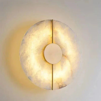 Modern Luxury Creative Marble Wall Light - Alabaster Marble Wall Sconce for Bedroom Bedside Living Room Aisle Indoor Decor