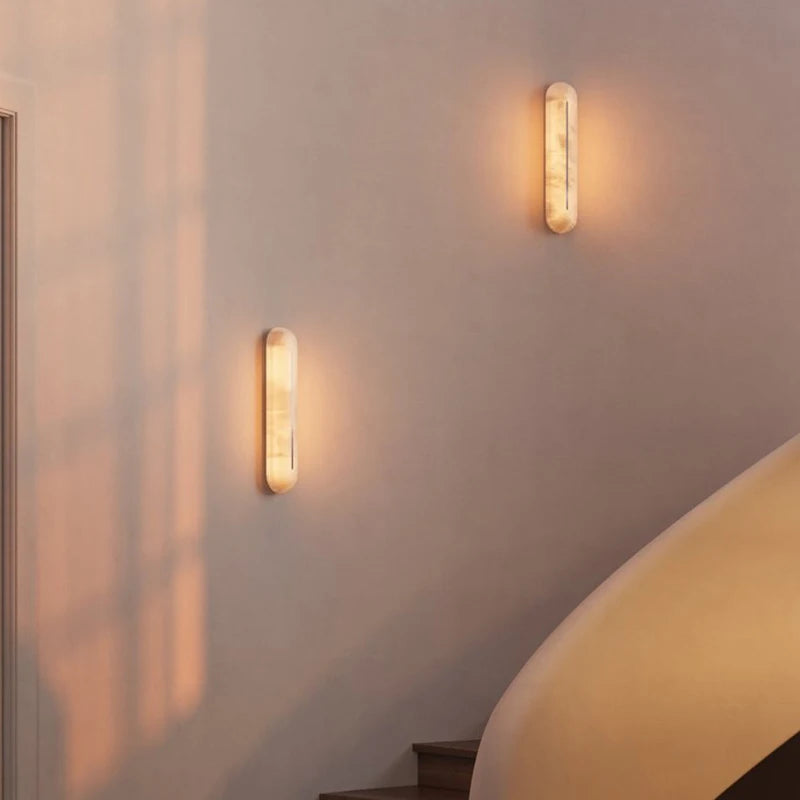 Italian alabaster wall light designer stylish wall lights for Bedroom bedside led reading light Hallway Decorative Lighting