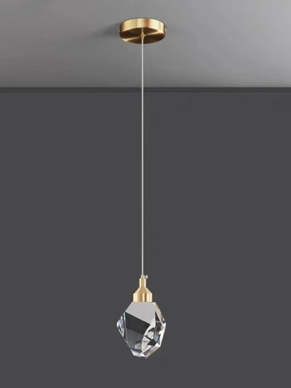 Modern K9 Clear Crystal Shaped Bedroom Dining Room Headboard Long Line Small Chandelier Atmosphere Brilliant Decorative Lamps