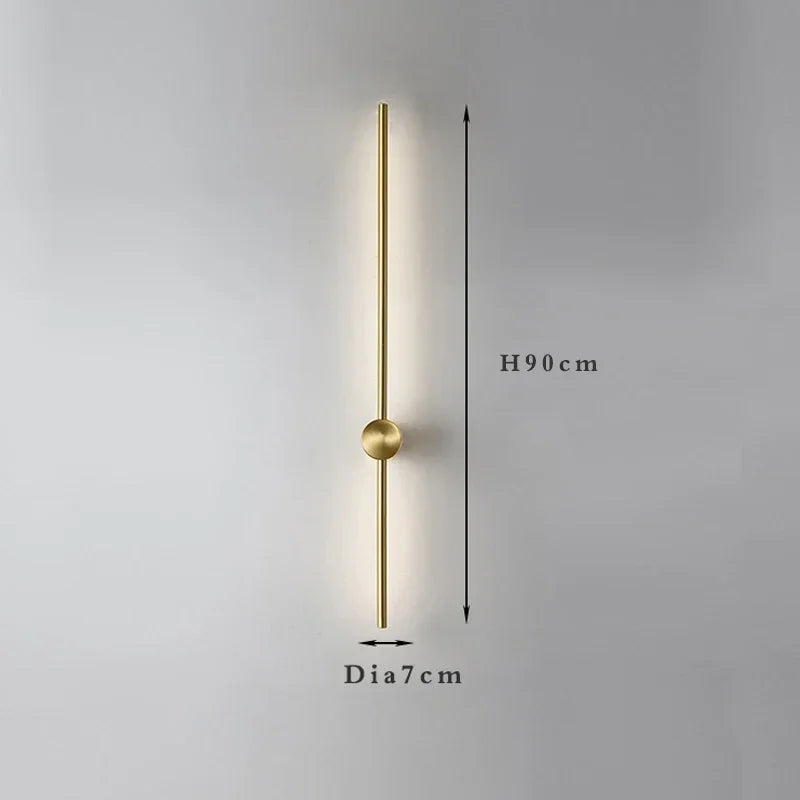 Nordic long wall lights Art Design Minimalist small wall lights Modern up and down lights Living Room Luxury art deco wall light