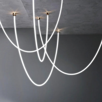 Tracer Loop Chandelier Nordic Minimalist long lamp Hose Art Lamps for Kitchen Hotel Lobby Villa Loft design interieur Light