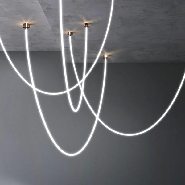 Tracer Loop Chandelier Nordic Minimalist long lamp Hose Art Lamps for Kitchen Hotel Lobby Villa Loft design interieur Light