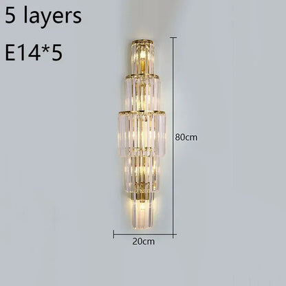 LED Luxury Crystal Wall Lamps Modern up and down wall lights Living Room Bedroom Office hallway sconces Indoor Lighting Fixtures