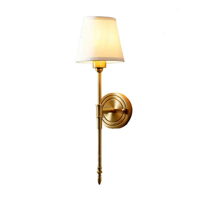 All Copper Bedroom Bedside Lamp European Wall Lamp Minimalist Engineering Hotel Living Room Corridor Study Lighting Fixture