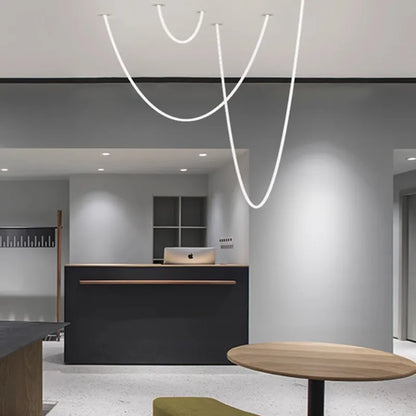 Tracer Loop Chandelier Nordic Minimalist long lamp Hose Art Lamps for Kitchen Hotel Lobby Villa Loft design interieur Light