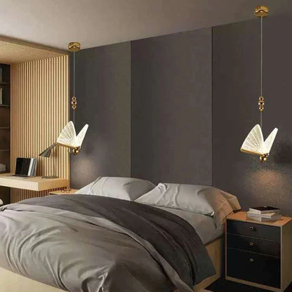 Butterfly Indoor LED Pendant Lamps for Kitchen Dinning Room Hardwired Adjustable Suspended Hanging Lights LED Chandelier Lamps