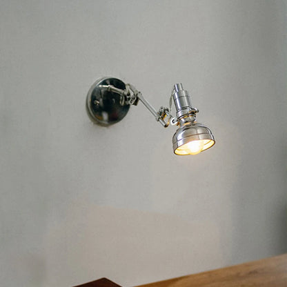 American silver wall Lamp Style E14 Bulb swing arm wall light Bedroom Foyer Dining Room Bedroom Reading Lighting Fixtures