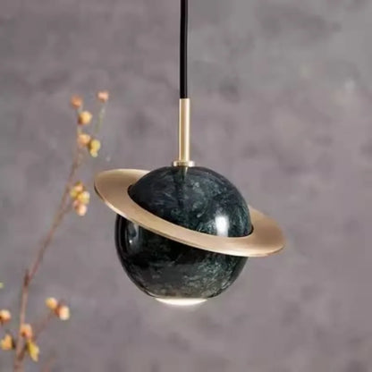 Nordic Designer LED Pendant Light Marble Lanet Modeling Hanging Lamps Children’s Room Bedside Homestay Home Decor Art Chandelier