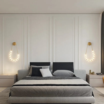 Modern Wall Lamp Creative Necklace lamp Hotel Lobby Background Wall Living Room Bedroom Decoration wall mounted light fixture