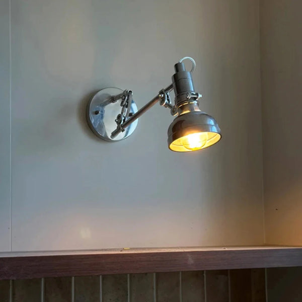 American silver wall Lamp Style E14 Bulb swing arm wall light Bedroom Foyer Dining Room Bedroom Reading Lighting Fixtures