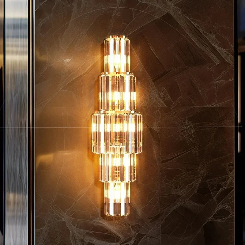 LED Luxury Crystal Wall Lamps Modern up and down wall lights Living Room Bedroom Office hallway sconces Indoor Lighting Fixtures