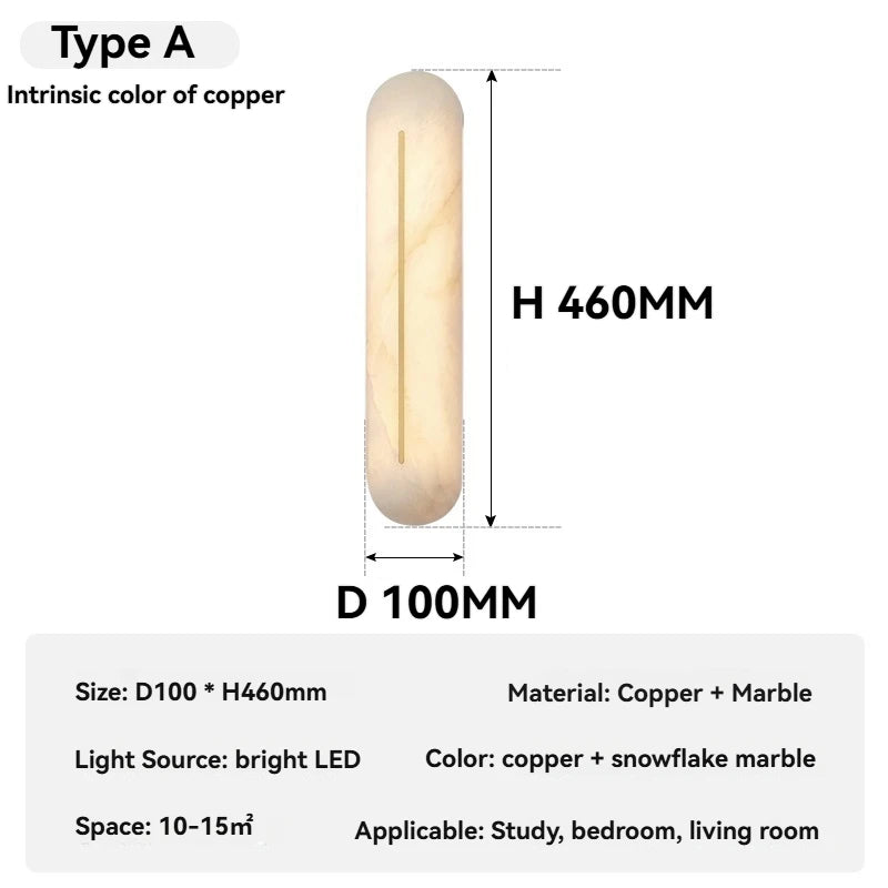 Italian alabaster wall light designer stylish wall lights for Bedroom bedside led reading light Hallway Decorative Lighting