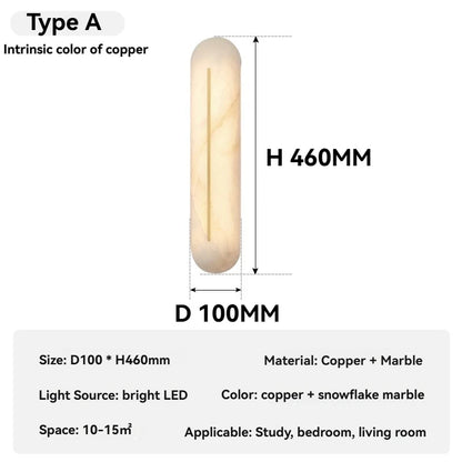 Italian alabaster wall light designer stylish wall lights for Bedroom bedside led reading light Hallway Decorative Lighting