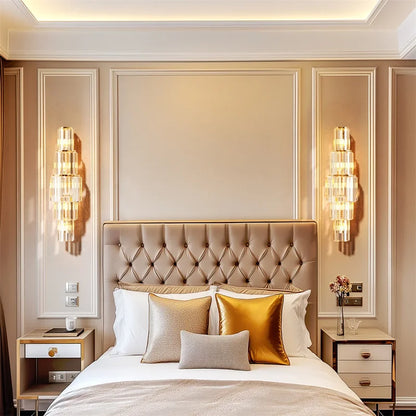LED Luxury Crystal Wall Lamps Modern up and down wall lights Living Room Bedroom Office hallway sconces Indoor Lighting Fixtures