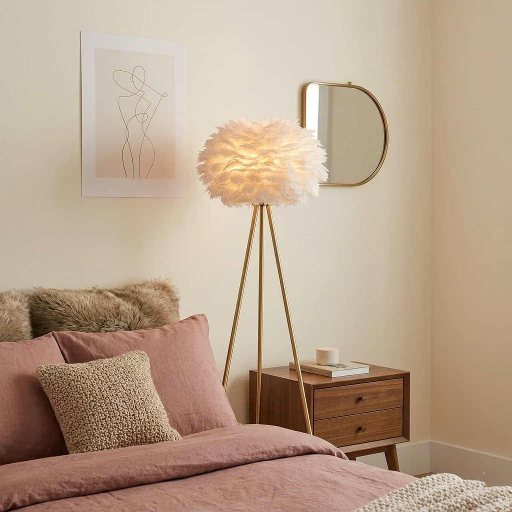 LAMPADAIRE MIZZORO EN PLUME