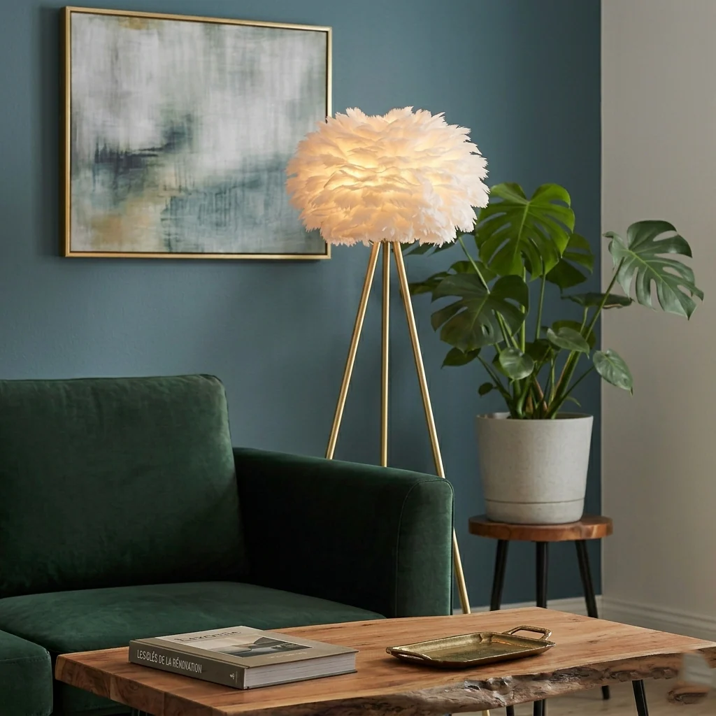 LAMPADAIRE MIZZORO EN PLUME